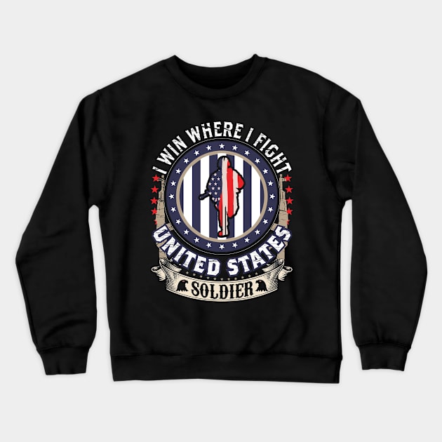 Proud American Soldier Crewneck Sweatshirt by BamBam